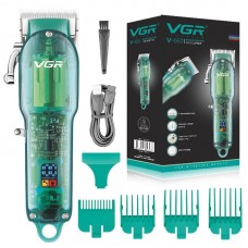 Профессиональная машинка для стрижки VGR Professional Clipper Transparent Green V-660 (20)