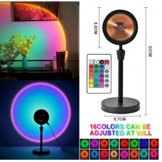 Проекционная разноцветная RGB LED лампа Sunset Lamp с эффектом заката с пультом, светильник заката/рассвета, 1