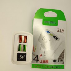 Зарядний пристрій на 4 USB ORIGINAL 3.14 5G FAST CHARGER (500)