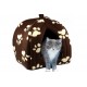 М'який будиночок для собак і кішок Pet Hut Brown