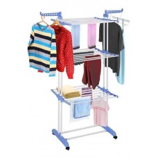 Сушарка для білизни підлогова Tiers Garment Rack With Wheels Синя (6)