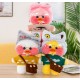 Мягкая игрушка Huada Toys уточка в очках Lalafanfan 35 см, плюшевая утка в одежде Cafe mimi duck Лалафанфан