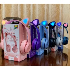 Беспроводные наушники «кошачьи уши» с микрофоном, Bluetooth-наушники Cat Ear P47