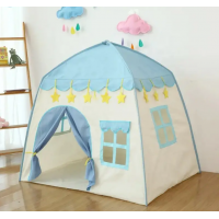 Детская игровая палатка в виде домика . Синий 