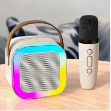 Портативна колонка Bluetooth з одним мікрофоном K12 Бездротова Міні караоке з RGB підсвічуванням для дітей