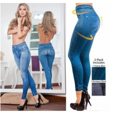 Женские корректирующие брюки джинсы Джеггинсы Slim'n Lift Caresse jeans для любого типа фигуры. XXL Синий