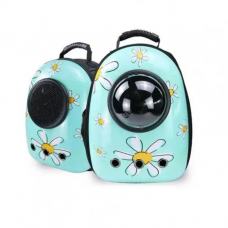Космический рюкзак для переноски домашних животных CosmoPet с иллюминатором. Ромашка