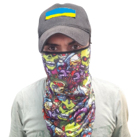 Бафф бандана  тактическая маска защитная с рисунком. Многофункциональный шарф, косынка, балаклава. Орк