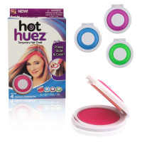 Цветные мелки для волос 4 цвета, цветная пудра для покраски волос Hot Huez