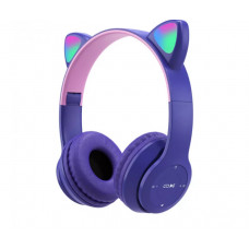 Беспроводные наушники «кошачьи уши» с микрофоном, Bluetooth-наушники Cat Ear P47 Фиолетовый