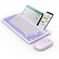 Двухрежимную беспроводную клавиатуру с мышкой и удобной подставкой для телефона и планшета (9)