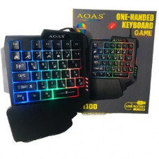 Игровая RGB клавиатура для игры на телефоне, пк или приставке мини клавиатура для  одной руки  AOAS  М-1100