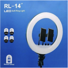 Кольцевая LED лампа 36 см RL-14 с 2 креплениями для телефона БЕЗ ШТАТИВА